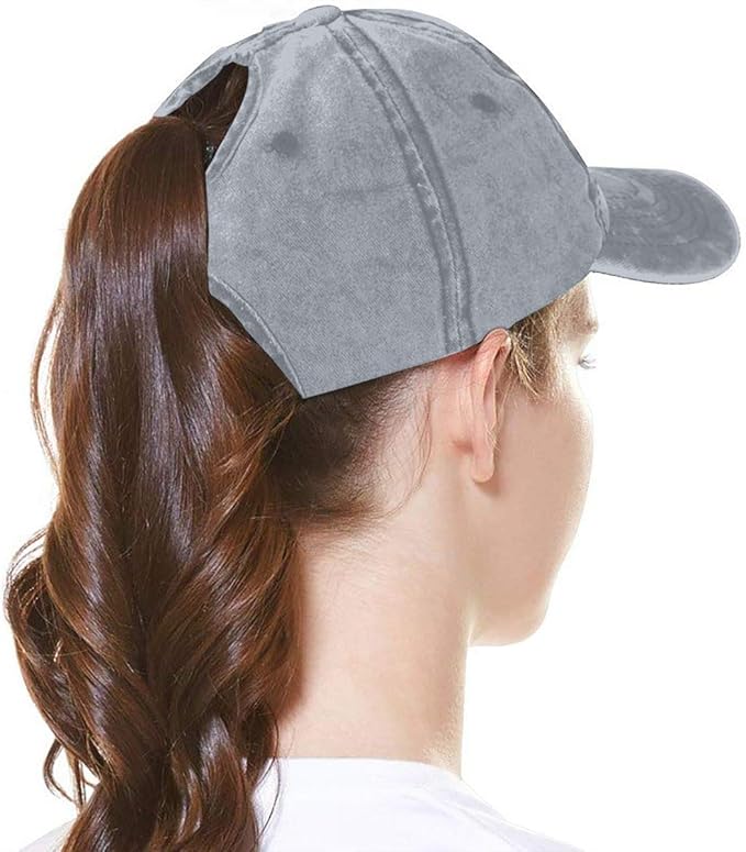 Unisex Camping Hair Don't Care Vintage Adjustable Baseball Cap Denim Dad Hat