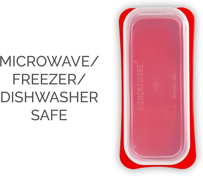 Signoraware Butter Dish with Lid -Butter Keeper Container with Clear Lid for Countertop, Frige- Durable Plastic, Unbreakable Standard Butter Dish Holder For Home, Camping, Multipurpose Bpa Free- Red
