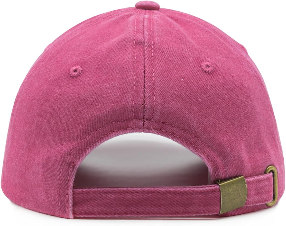 Waldeal Embroidered Camping Hair Don't Care Hat Adjustable Washed Baseball Cap for Women Men