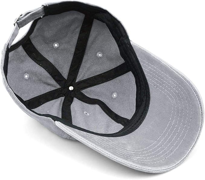 Unisex Camping Hair Don't Care Vintage Adjustable Baseball Cap Denim Dad Hat