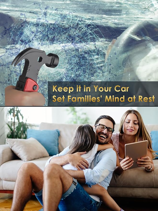 Stocking Stuffers for Men Dad Gifts, Multitool Camping Accessories 13-in-1 Survival Multi Tools Hammer, Christmas Cool Gadgets for Adults Him Boyfriend Husband Grandpa Women Birthday Valentines