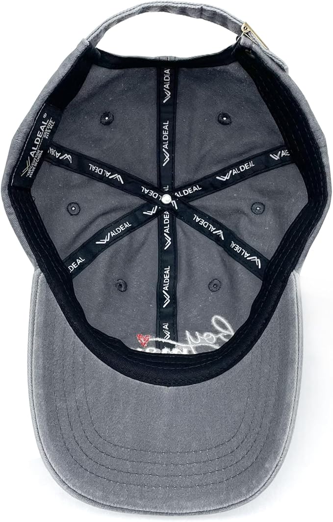 Waldeal Embroidered Camping Hair Don't Care Hat Adjustable Washed Baseball Cap for Women Men