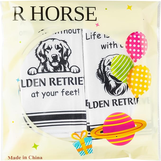 Golden Retriever Kitchen Dish Towel - 5Pcs Cute Golden Retriever Cleaning Dishcloth Puppy Dog Absorbent Bar Quick Dry Hand Towel Tea Towels for Housewarming Xmas Gift Bathroom Kitchen Home Decors