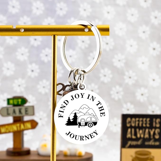 Camping Essentials Camping Must Haves 2026 Camper Keychain Gifts for Men Rv Accessories Best Gifts for Rv Owners Women Camper Accessories Find Joy In The Journey Keychain 2026