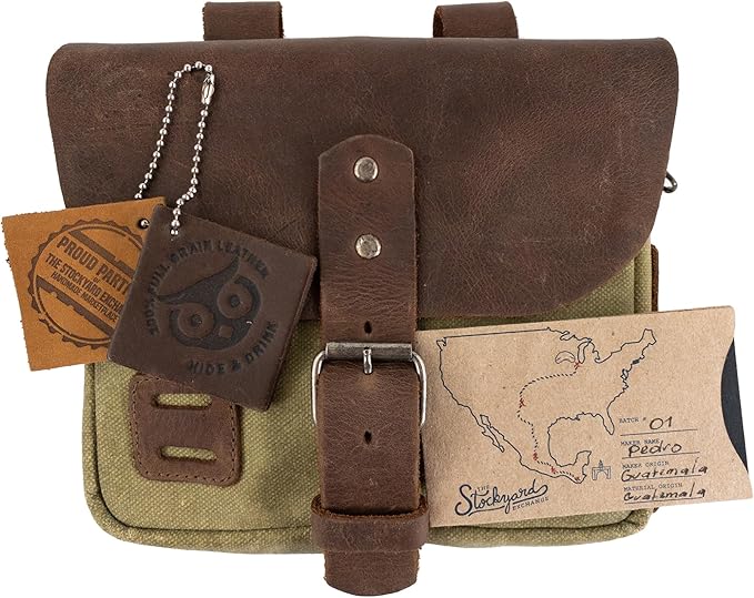 Hide & Drink, Survival Camping Pouch, Belt Loop, Rustic and Handy Tool Bag, Weather Resistant Outdoor Accessories, Traveling Essentials, Waxed Canvas, Handmade