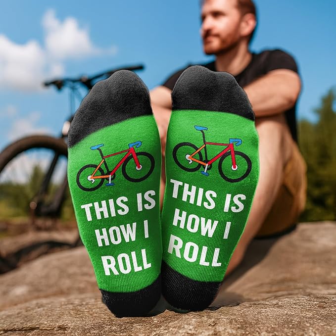 VICRAZY Hiking, Cycling, Camping Socks for Men, Women - Hiking, Bicycle, Camping, Bike Accessories, Stocking Stuffers
