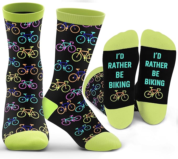 ZAGKOO Funny Sports Socks for Men, Women - Biking, Hiking, Skiing, Basketball, Pickleball, Disc Golf Socks - Christmas Gifts