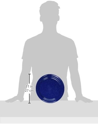 GSI Outdoors 10 Inch Enamelware Plate for Camp, Cabin and Farmhouse Kitchen - Blue