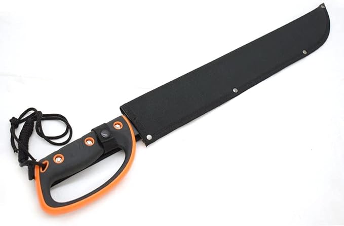 Snake Eye Tactical Full-Tang Machete – Heavy Duty Fixed Blade Survival Tool with Reinforced Nylon Sheath for Camping, Hunting, and Bushcraft