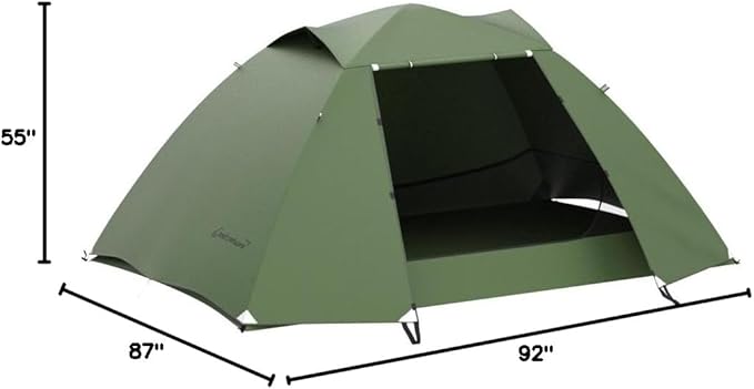 Clostnature Lightweight Backpacking Tent - 1/1.5/2/3/4/6 Person Ultralight Waterproof Camping Tent, 3 Season Large Size Easy Setup Tent for Family, Outdoor, Hiking and Mountaineering