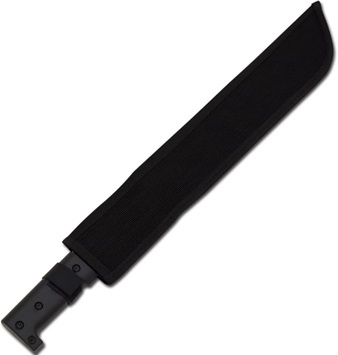 Snake Eye Tactical Full-Tang Machete – Heavy Duty Fixed Blade Survival Tool with Reinforced Nylon Sheath for Camping, Hunting, and Bushcraft
