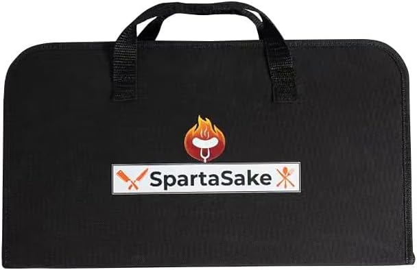 SpartaSake (24-Pack) Premium Stainless Steel BBQ Grilling Accessories with Steel Handles - Barbecue Gill Accessories Set for Blackstone Griddle - Outdoor Camping Grill Set for BBQ for Dad Men Women