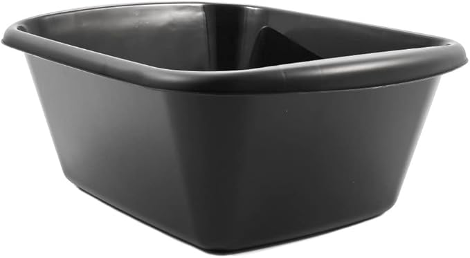 Camco RV/Marine Mini Dish Pan | Holds Up to 9 Quarts | Dishwasher Safe | Black (43515)