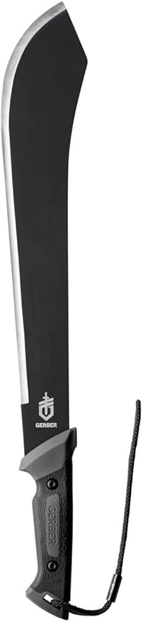 Gerber Gear Gator Bolo Machete 22" / 15.5" for Camping, Hunting, and Gardening, Full Tang Knife with Plain Edge, Gator Grip and Protective Sheath with Belt Loop and D-ring Attachments, Stainless Steel