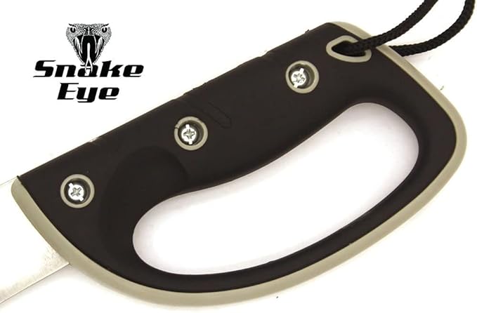 Snake Eye Tactical Full-Tang Machete – Heavy Duty Fixed Blade Survival Tool with Reinforced Nylon Sheath for Camping, Hunting, and Bushcraft