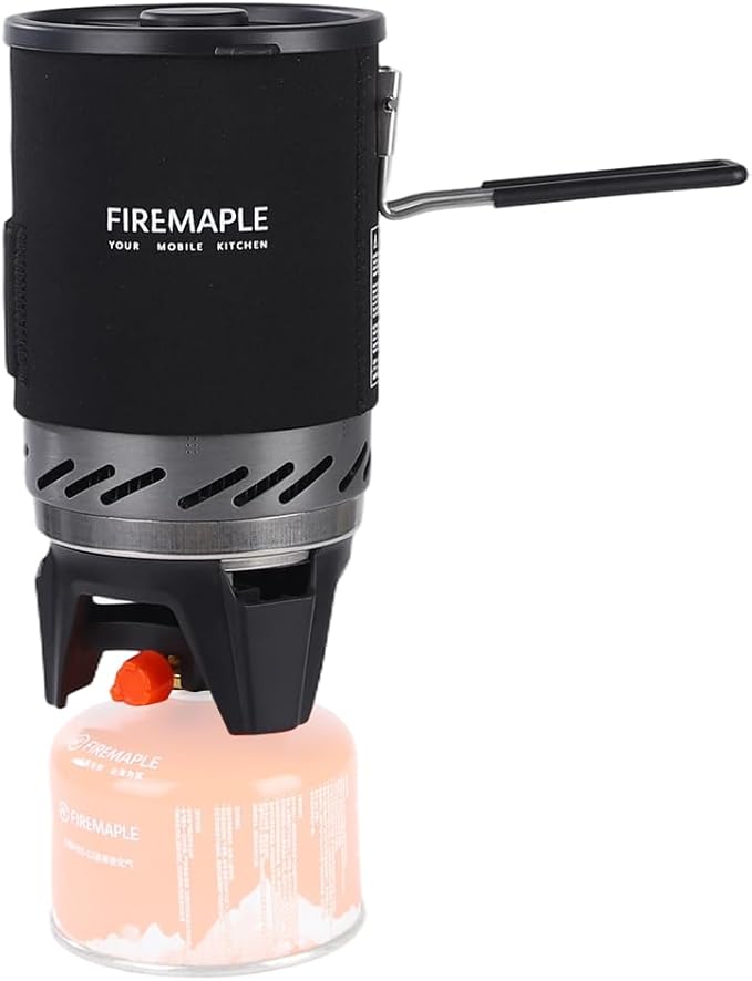 Fire-Maple Fixed Star 1 Pro Backpacking & Camping Stove System | Upgraded Foldable Handle | Portable Pot & Jet Burner Set for Hiking, Trekking & Emergency Use