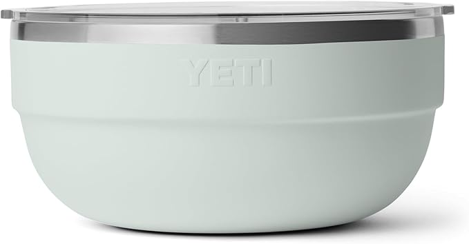 YETI Rambler Bowl, Vacuum Insulated, Stackable and Nestable Stainless Steel Bowl with Lid, 4.5 Quart, Ridgeline