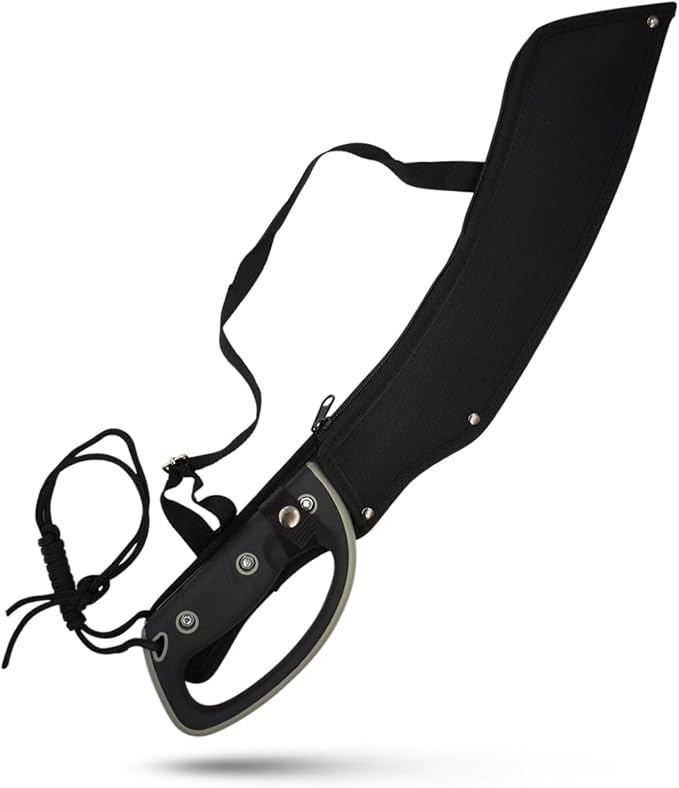 Snake Eye Tactical Machete, Full-Tang Fixed Blade with Sheath – Outdoor Camping, Hunting, Fishing & Survival Tool (Grey)