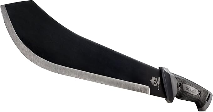 Gerber Gear Gator Bolo Machete 22" / 15.5" for Camping, Hunting, and Gardening, Full Tang Knife with Plain Edge, Gator Grip and Protective Sheath with Belt Loop and D-ring Attachments, Stainless Steel