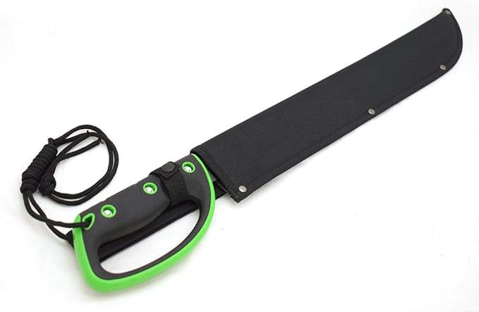 Snake Eye Tactical Full-Tang Machete – Heavy Duty Fixed Blade Survival Tool with Reinforced Nylon Sheath for Camping, Hunting, and Bushcraft