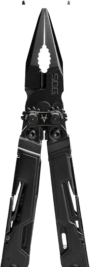SOG PowerPint Mini Compact Stainless Steel Multi-Tool, 18 Lightweight Specialty Tools & SOG Multitool Pliers Pocket Knife, Black