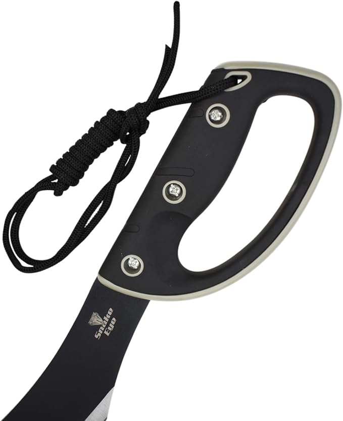 Snake Eye Tactical Machete, Full-Tang Fixed Blade with Sheath – Outdoor Camping, Hunting, Fishing & Survival Tool (Grey)