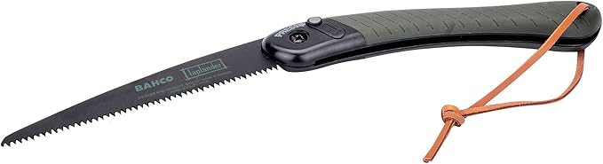Bahco BAH396LAP 7-1/2" Laplander Folding Saw for Trail Maintenance, Wood Processing, and Survival Use, Rust-Protected Blade, Secure Lock, Ergonomic Grip, Ideal Bushcraft and Camping Tool