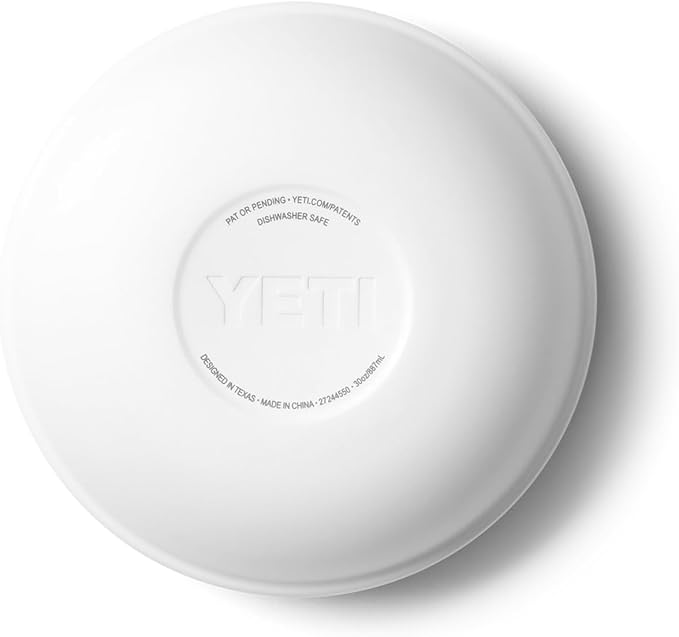 YETI Rambler Bowl, Vacuum Insulated, Stackable and Nestable Stainless Steel Bowl with Lid, 1 Quart, White