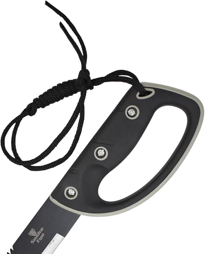 Snake Eye Tactical Full-Tang Machete – Heavy Duty Fixed Blade Survival Tool with Reinforced Nylon Sheath for Camping, Hunting, and Bushcraft