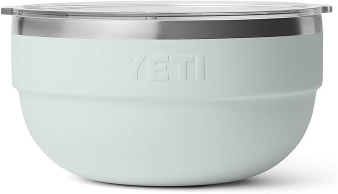YETI Rambler Bowl, Vacuum Insulated, Stackable and Nestable Stainless Steel Bowl with Lid, 2 Quart, Ridgeline
