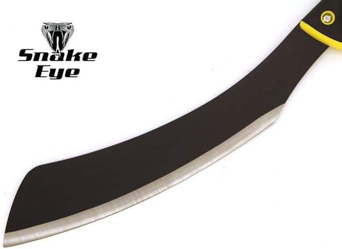 Snake Eye Tactical Full-Tang Machete – Heavy Duty Fixed Blade Survival Tool with Reinforced Nylon Sheath for Camping, Hunting, and Bushcraft