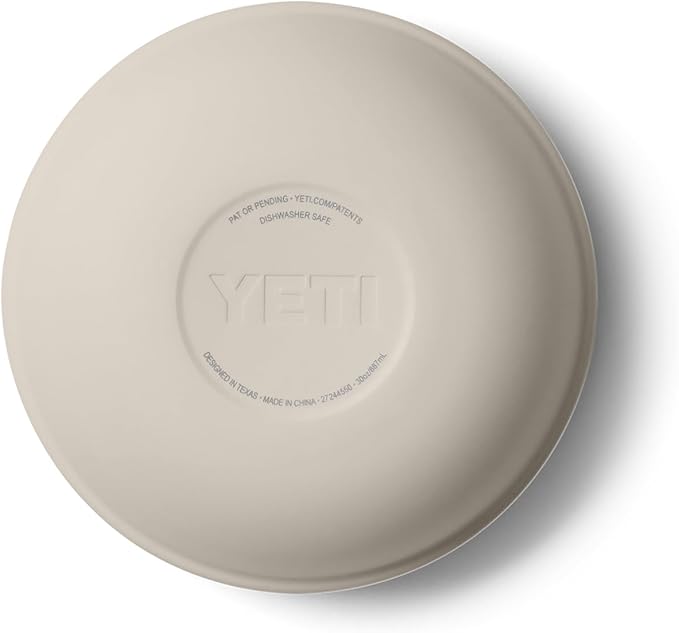 YETI Rambler Bowl, Vacuum Insulated, Stackable and Nestable Stainless Steel Bowl with Lid, 1 Quart, Cape Taupe