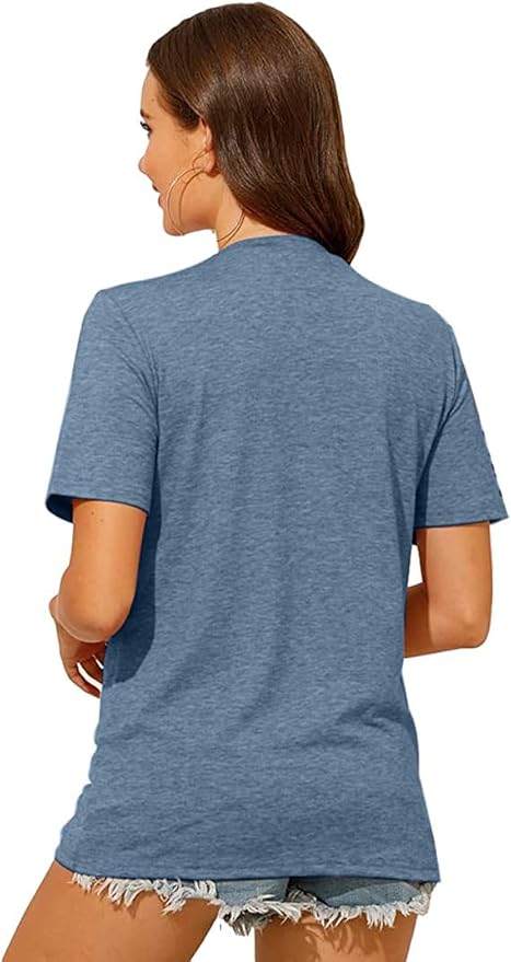 Happy Camp T-Shirt Women Hiking Mountain Adventure Novelty Workout Funny Saying Cute Graphic Athletic Shirt