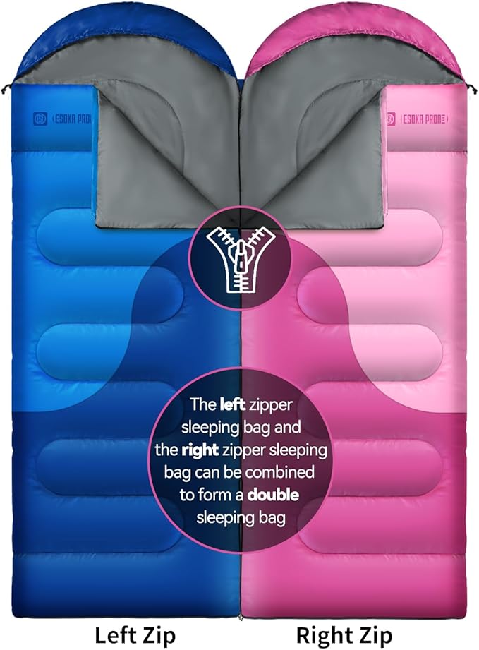 Sleeping Bags for Adults&Kids,Lightweight Waterproof Warm Weather Sleeping Bag,Compact Portable Sleeping Bag for Camping,Essentials Gear for Camping Hiking Outdoor Travel