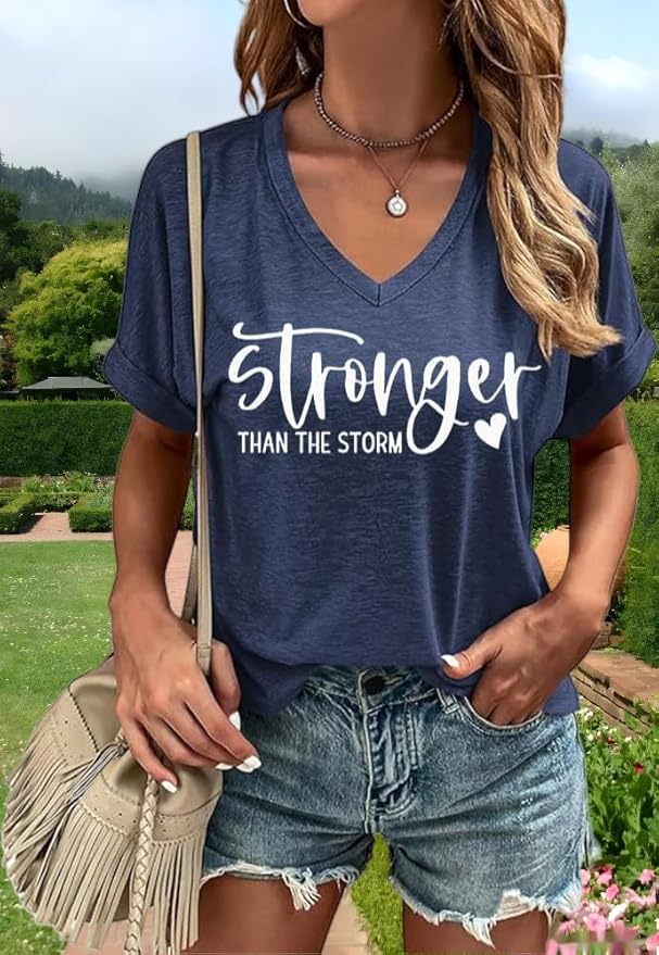 Graphic V Neck Shirt for Women Boho Floral Wildflowers Tee Casual Cottagecore Summer T-Shirt Blouse