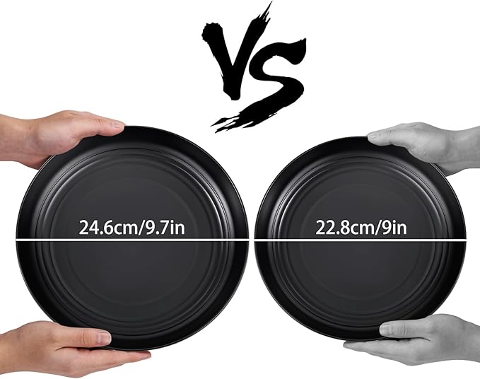 LIYH 28 Pcs Black Wheat Straw Dinnerware Sets - Plates and Bowls Sets, Unbreakable Dinnerware Set Reusable Plates, Bowls, Cups & Cutlery - Lightweight, Dish Set for Kitchen & Camping