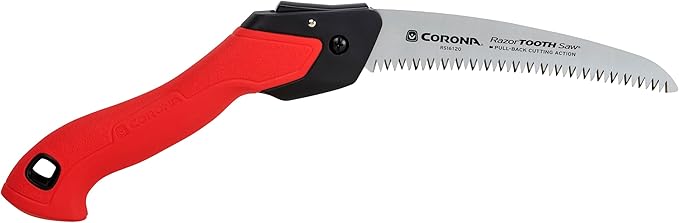 Corona Tools RazorTOOTH Folding Pruning Saw – 7-Inch Tree & Branch Cutting Hand Saw for Gardening, Landscaping & Yard Work, Fast-Cut Razor Tooth Blade
