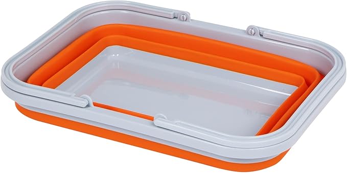 Collapsible Sink with Handle Towel, 2.37 Gal / 9L Foldable Wash Basin for Washing Dishes, Camping, Hiking and Home