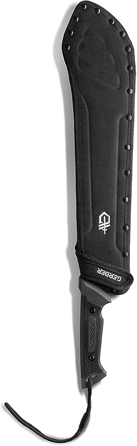 Gerber Gear Gator Bolo Machete 22" / 15.5" for Camping, Hunting, and Gardening, Full Tang Knife with Plain Edge, Gator Grip and Protective Sheath with Belt Loop and D-ring Attachments, Stainless Steel