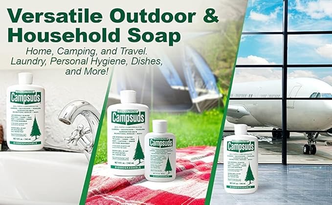 Sierra Dawn Outdoor Soap - Eco-Friendly Camping Soap - Hiking & Camping Supplies - Camp, Backpacking & Travel Soap - 16 Fl Oz