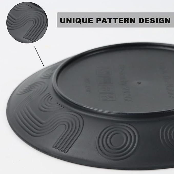 PYRMONT 40 PCS Plates and Bowls Set Wheat Straw Plate Bowl Set Unbreakable Dishes Set for 8 Dishwasher & Microwave Safe Dinner Sets for Kitchen,New House,Dorm-Black