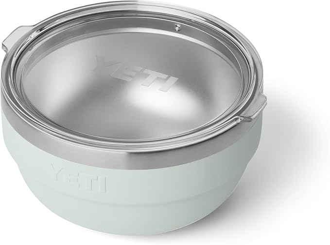 YETI Rambler Bowls, Vacuum Insulated, Stackable and Nestable Stainless Steel Bowl with Lid, 1 Quart, Ridgeline