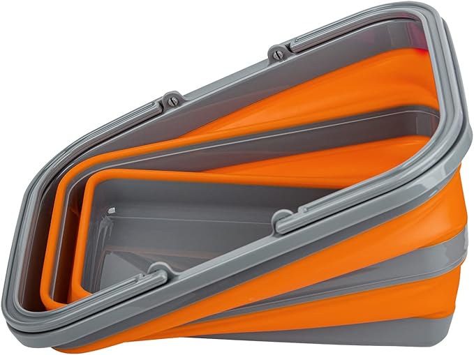 Collapsible Sink with 3.17 Gal / 12L Each, Larger Wash Basin for Washing Dishes, Camping, Hiking and Home