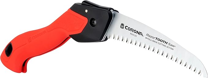 Corona Tools RazorTOOTH Folding Pruning Saw – 7-Inch Tree & Branch Cutting Hand Saw for Gardening, Landscaping & Yard Work, Fast-Cut Razor Tooth Blade
