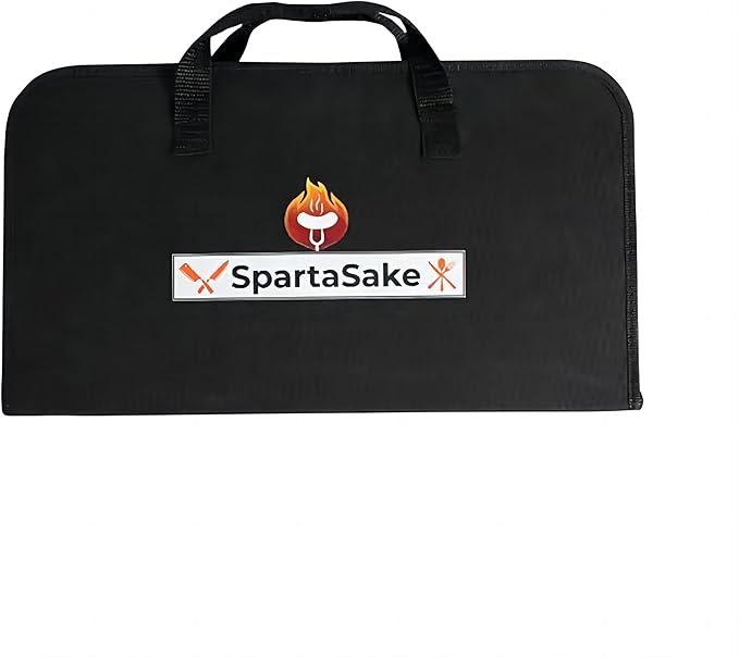 SpartaSake (24-Pack) Premium Stainless Steel BBQ Grilling Accessories with Black Handles - Barbecue Gill Accessories Set for Blackstone Griddle - Outdoor Camping Grill Set for BBQ for Dad Men Women