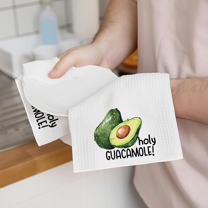 2Pcs Funny Kitchen Towels, Beets Avocado Vegetable Decor, Hostess Gifts, Dish Towel, Housewarming Gift for Her Women, Wedding Shower Gift, Waffle Weave Hand Towels
