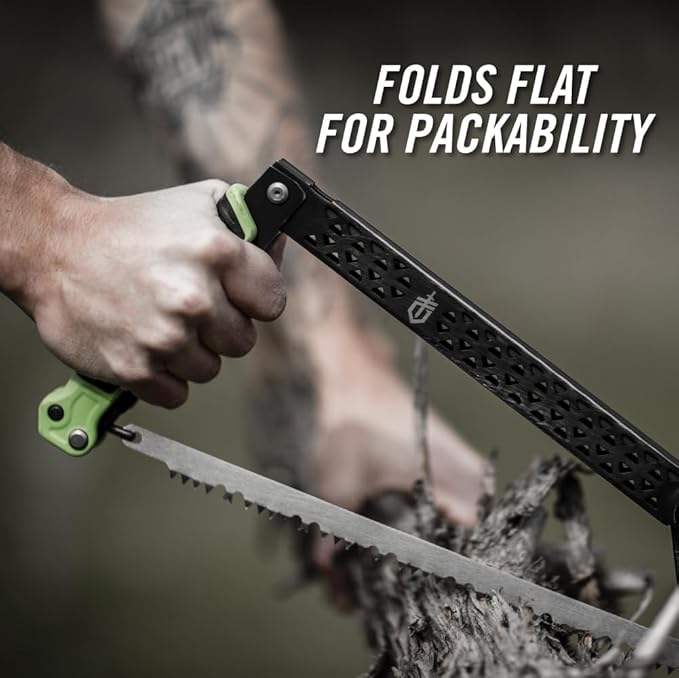 Gerber Freescape Camp Saw Folding Hand Saw for Backpacking Hiking Camping Pruning and Bushcraft, 12" Blade