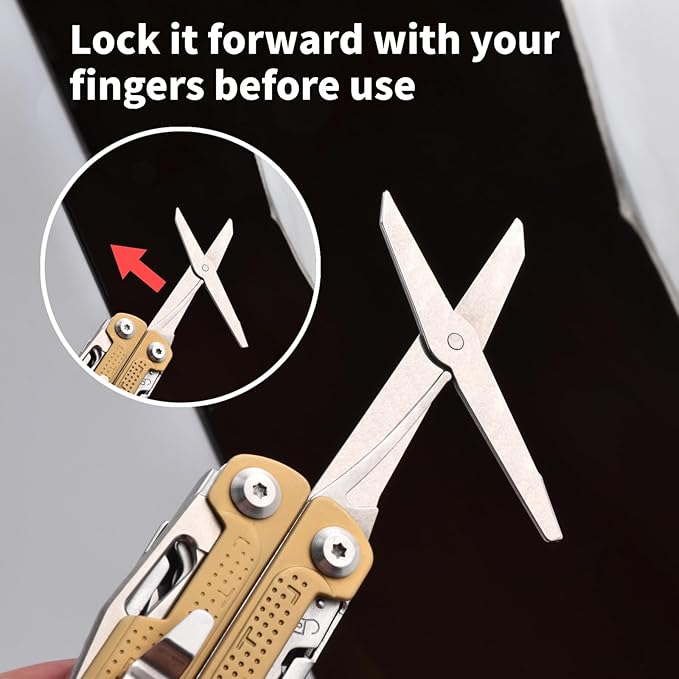 SQT2048 20-in-1 Multitool, Foldable & Self-Locking, Professional Tool for DIY, Home Repairs, Outdoor Camping – Must-Have Gifts for Men, Compact, Durable, All-in-One Tool for Every Task, Gold