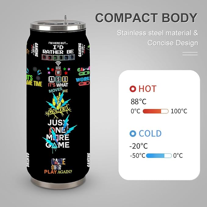 Gamer Tumbler Cup,Gifts for Gamers,Cool Gaming Gift for Men Teen Boys Boyfriend,Gaming Mugs,Video Game Gift,Gifts For The Game Lovers Stainless Steel Tumbler 17oz