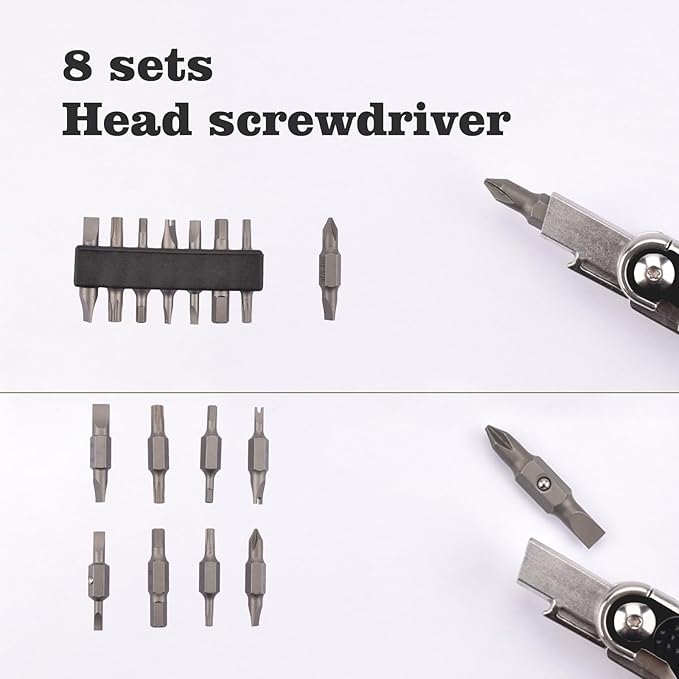 SQT2048 20-in-1 Multitool, Foldable & Self-Locking, Professional Tool for DIY, Home Repairs, Outdoor Camping – Must-Have Gifts for Men, Compact, Durable, All-in-One Tool for Every Task, Black